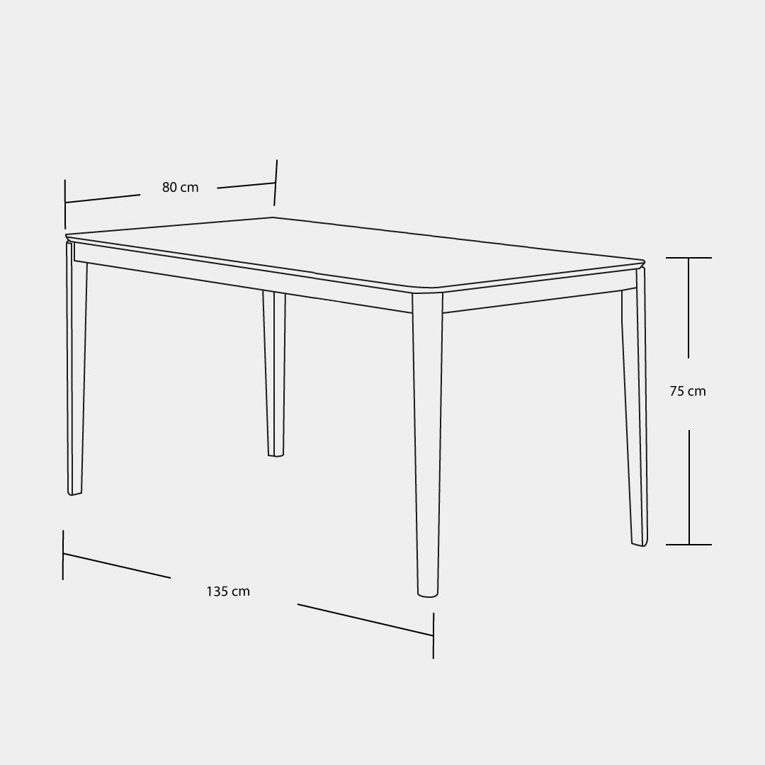 Mesa de Comedor Royce 135 cm caoba  / Muebles y Accesorios